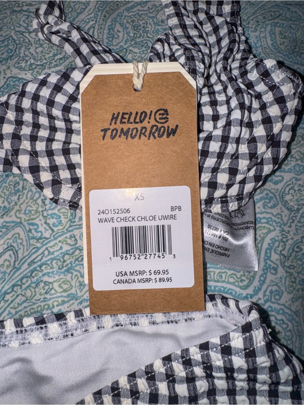 Billabong Wave Check Bikini Set - NWT - Picture 7 of 10